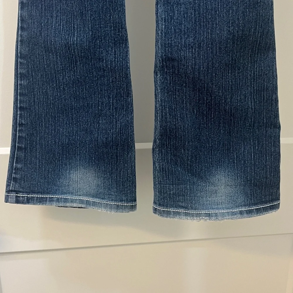 Justice Simply Low Distressed Flare Jeans Studded Pockets, Size 8 R Girls